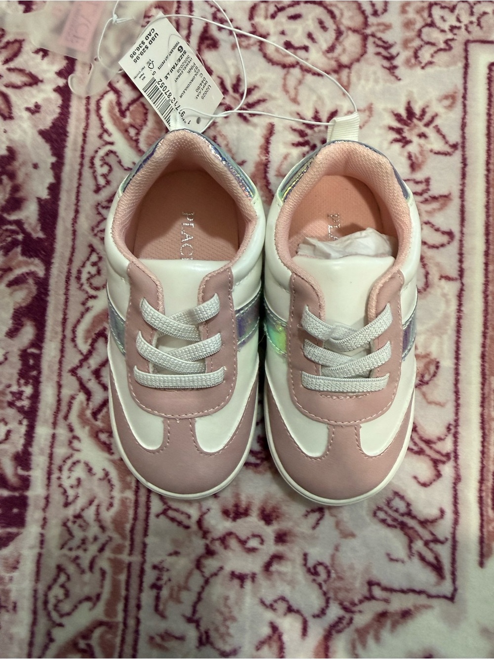 Toddler size 6 Pink and White Athletic Sneakers - the children’s place